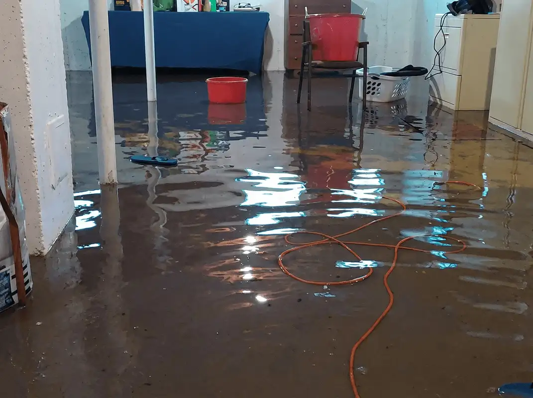 Basement with boiler, cabinets and washing machine completely flooded in Spokane, WA