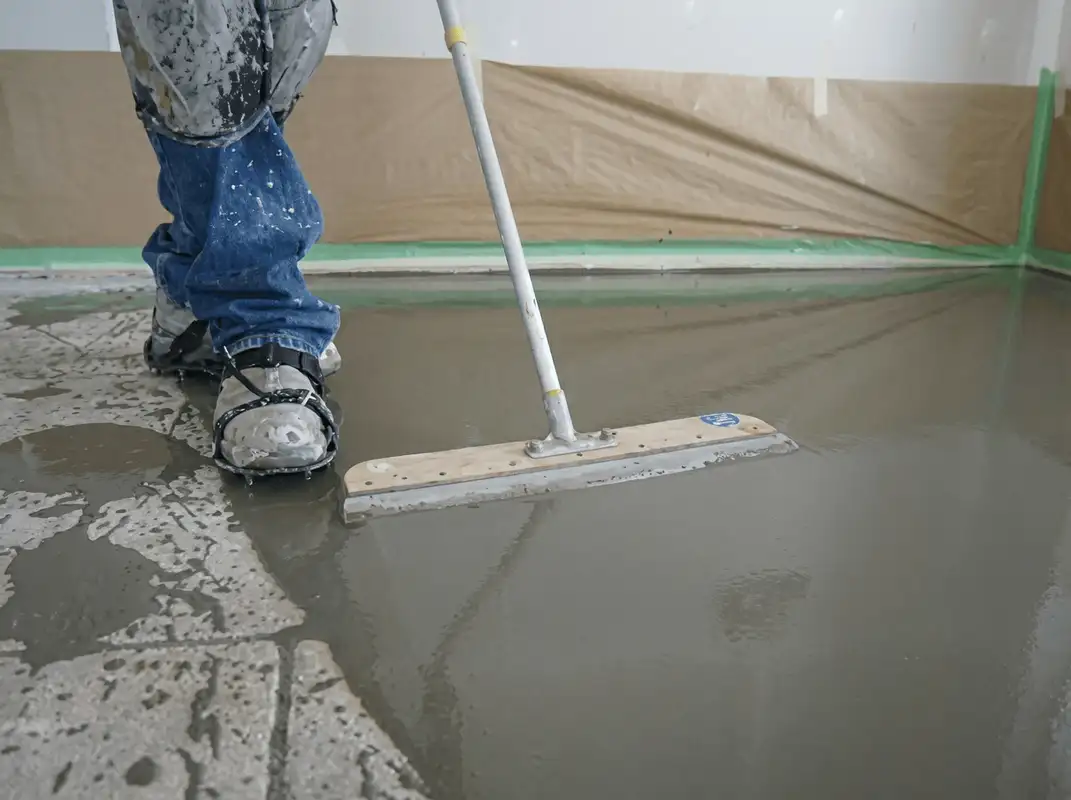Uneven floor being professionally repaired in Spokane, WA